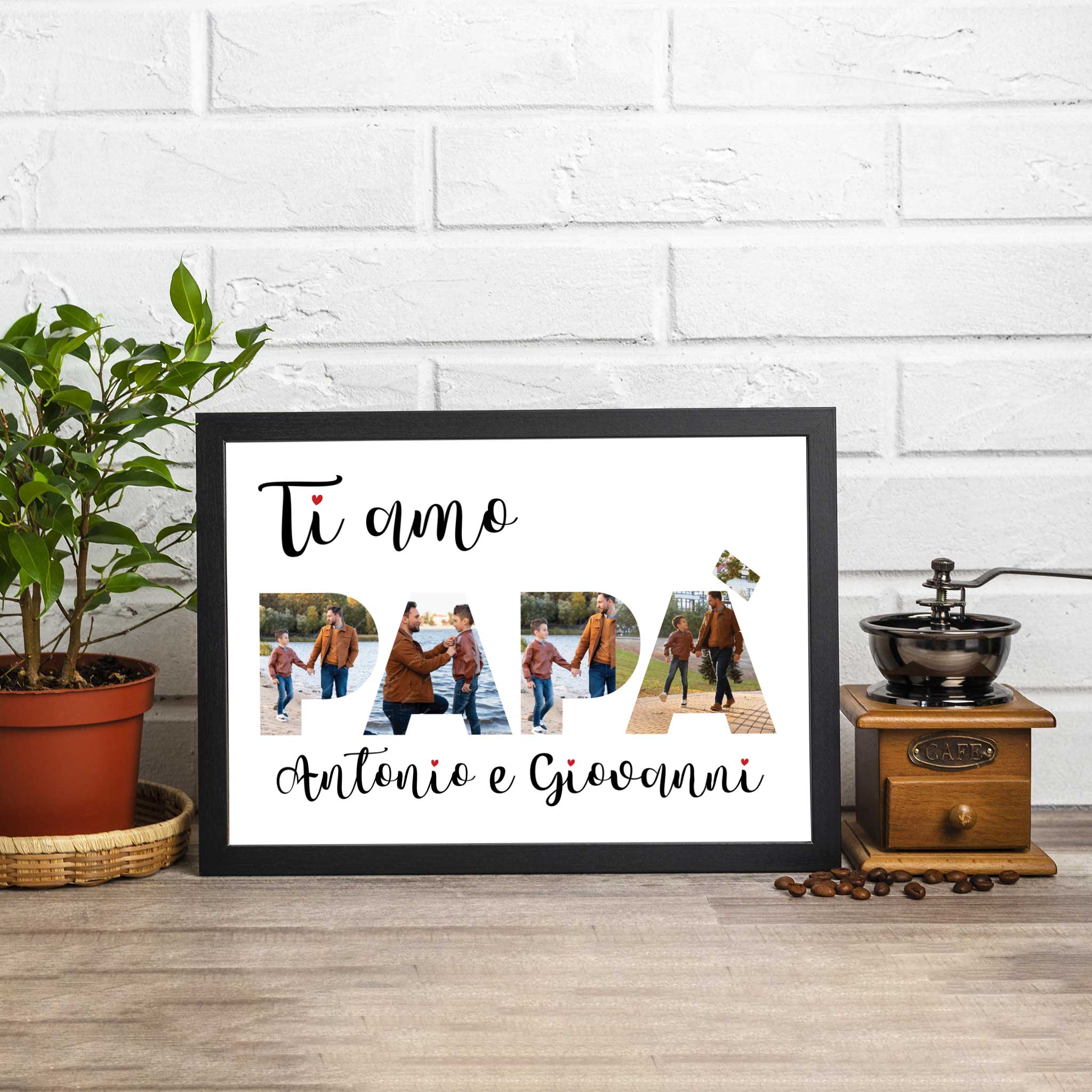 Cornice Personalizzata "Ti Amo Papà" – Idea Regalo Speciale