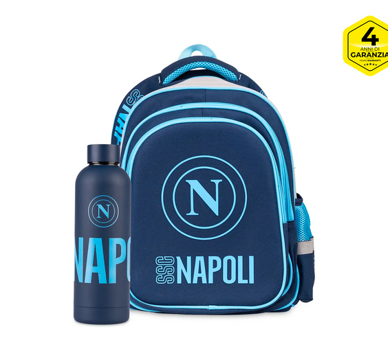 Zaino scuola SSC Napoli Dark Blue con borraccia omaggio