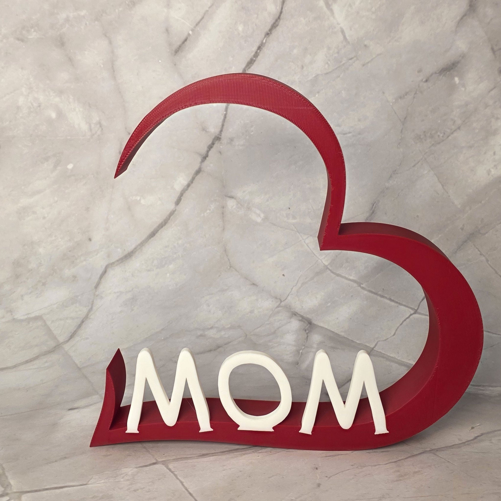 Decorazione 3D “MOM” – Cuore d’Amore