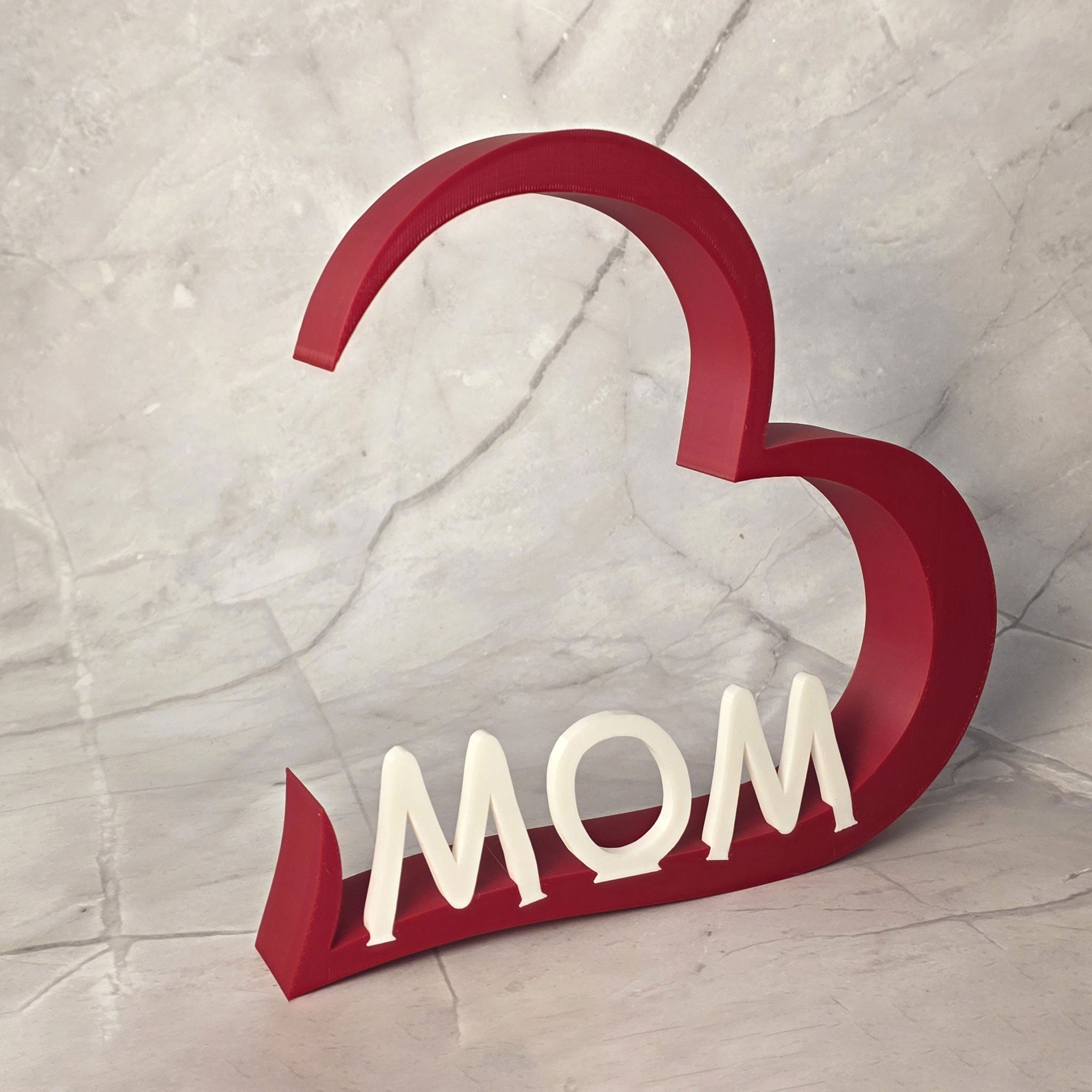Decorazione 3D “MOM” – Cuore d’Amore