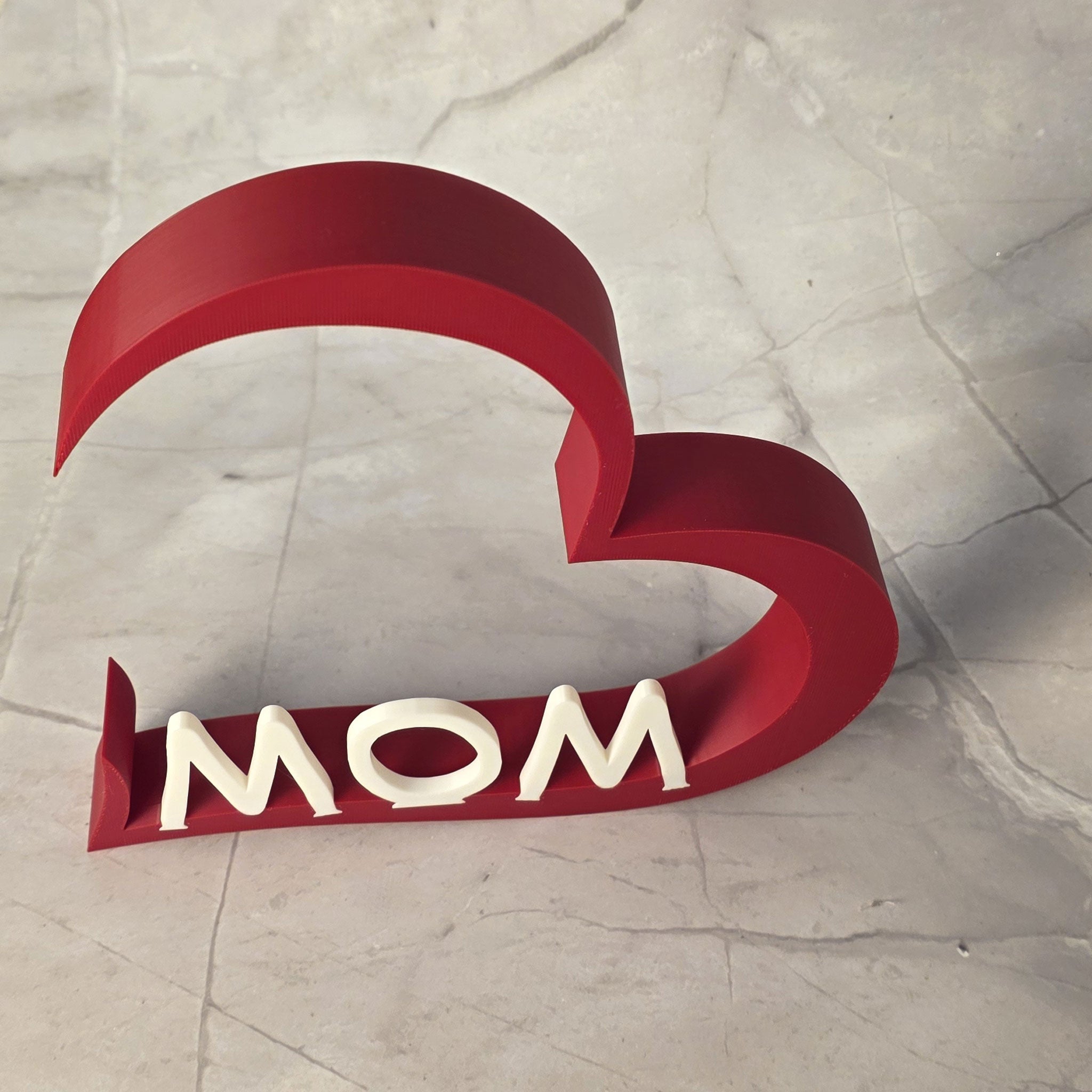 Decorazione 3D “MOM” – Cuore d’Amore