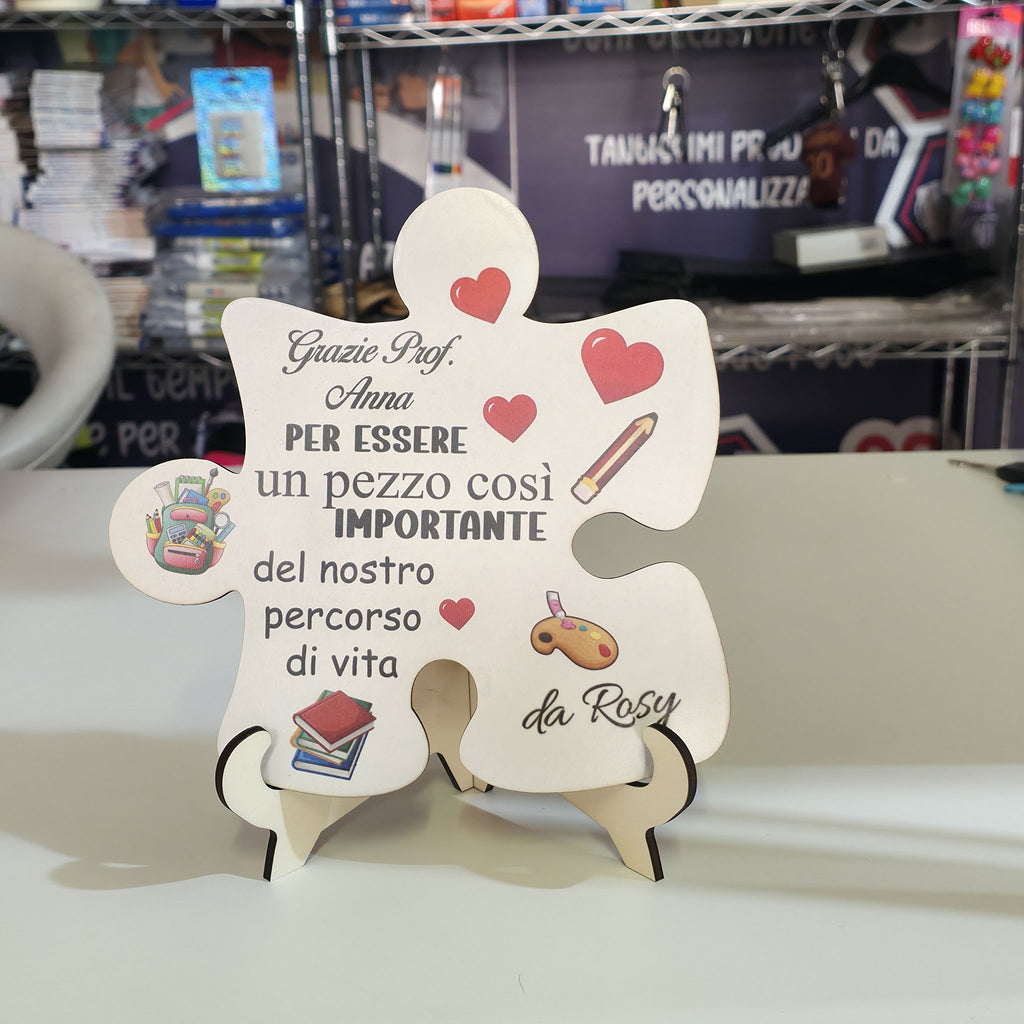 Targhetta Puzzle Personalizzata – Idea Regalo Maestra
