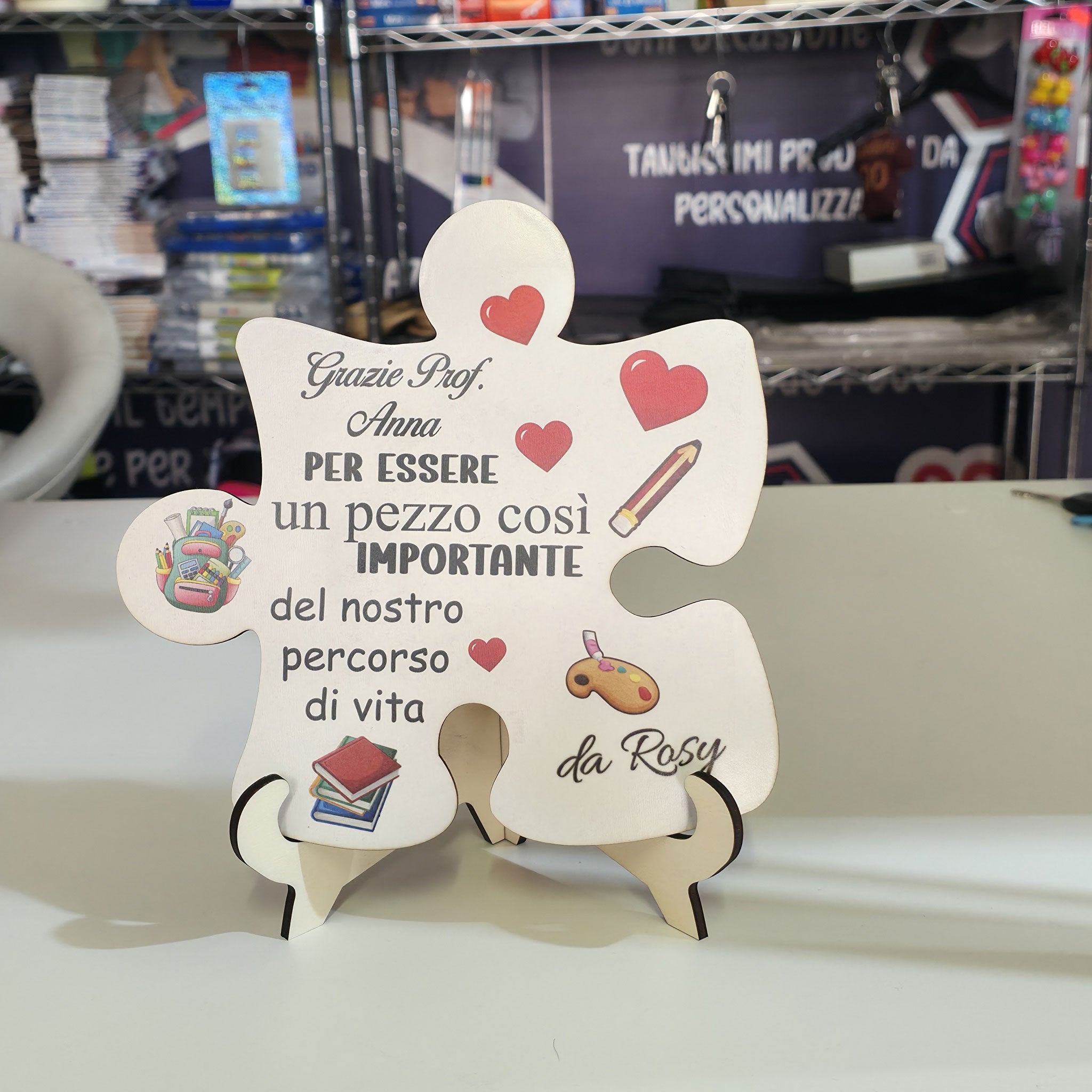 Targhetta Puzzle Personalizzata – Idea Regalo Maestra
