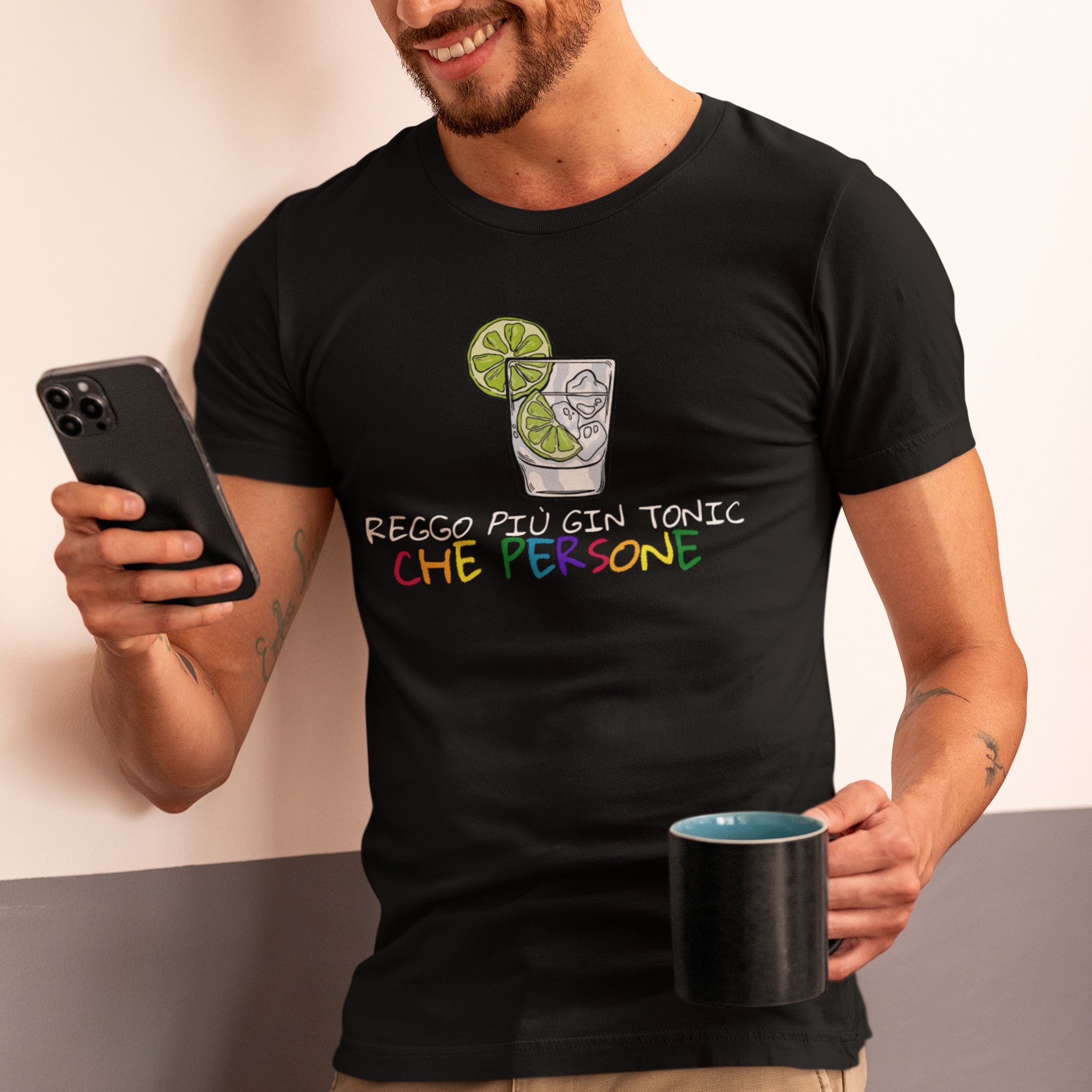 T-Shirt "Reggo più GinTonic che persone"