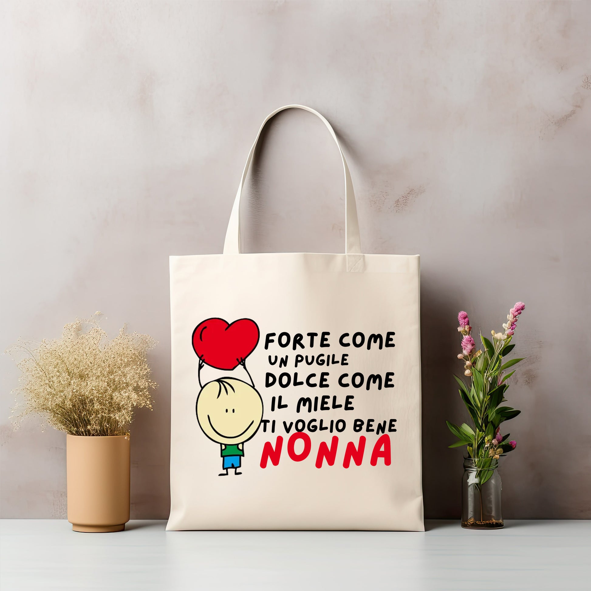 Shopper in cotone personalizzata – Forte come un pugile