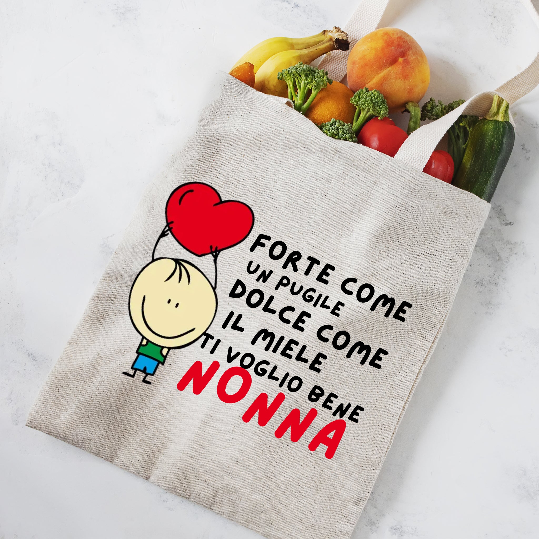 Shopper in cotone personalizzata – Forte come un pugile
