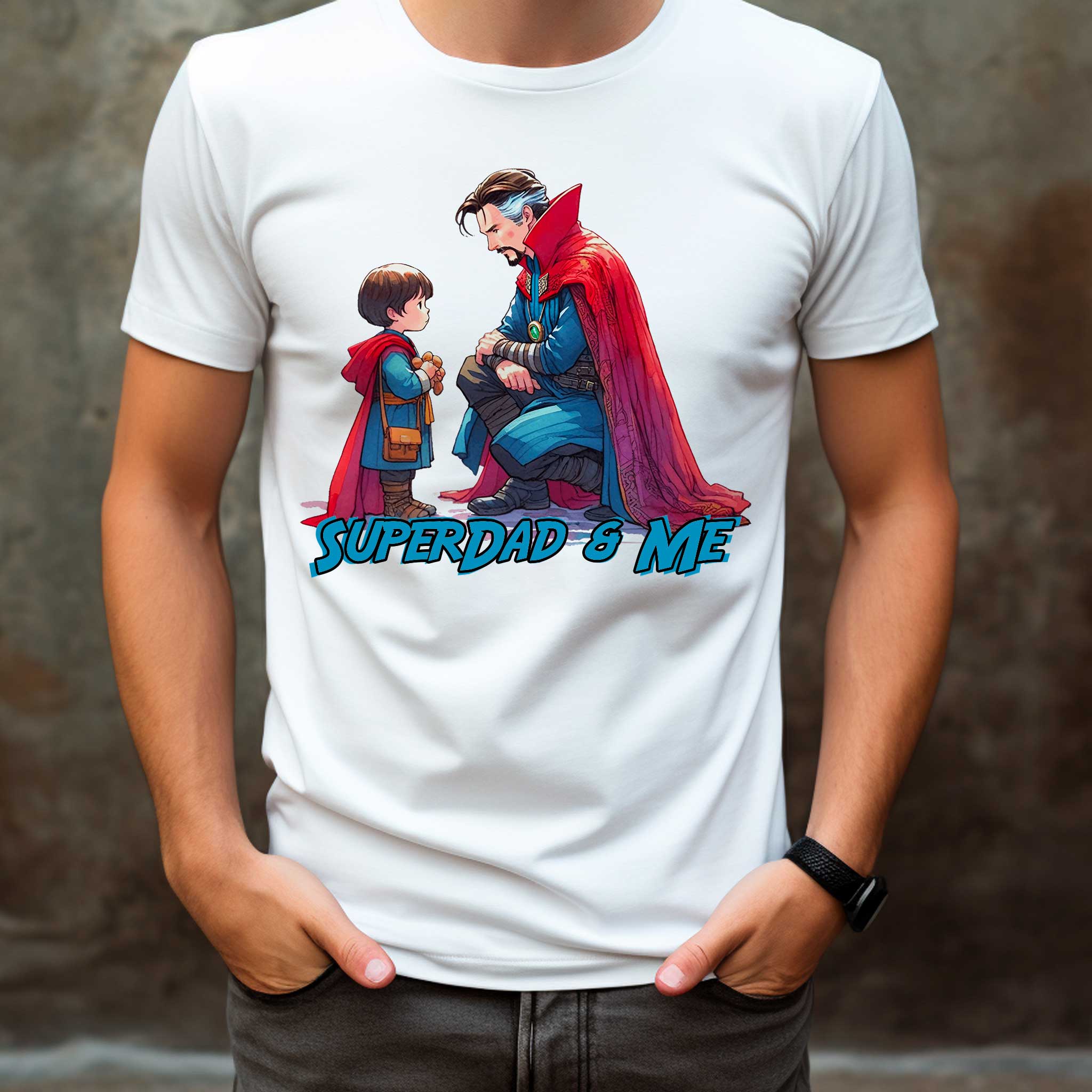 T-shirt "Super Dad & Me" - Idea regalo per la Festa del Papà