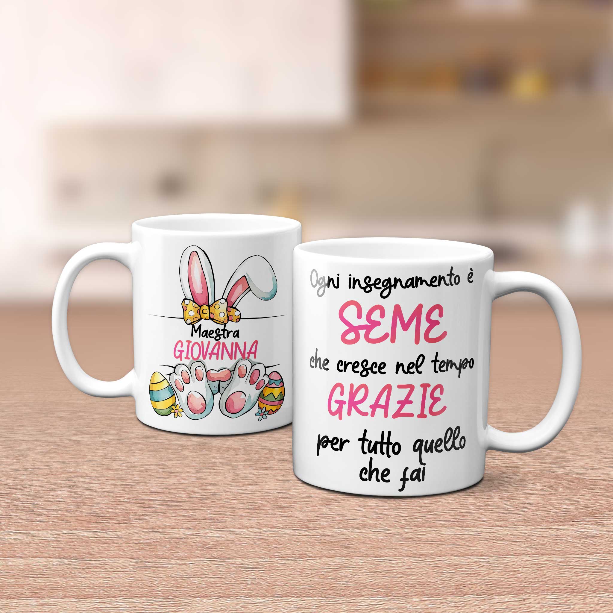 Tazza Personalizzata per Maestra – Idea Regalo Speciale per Pasqua!