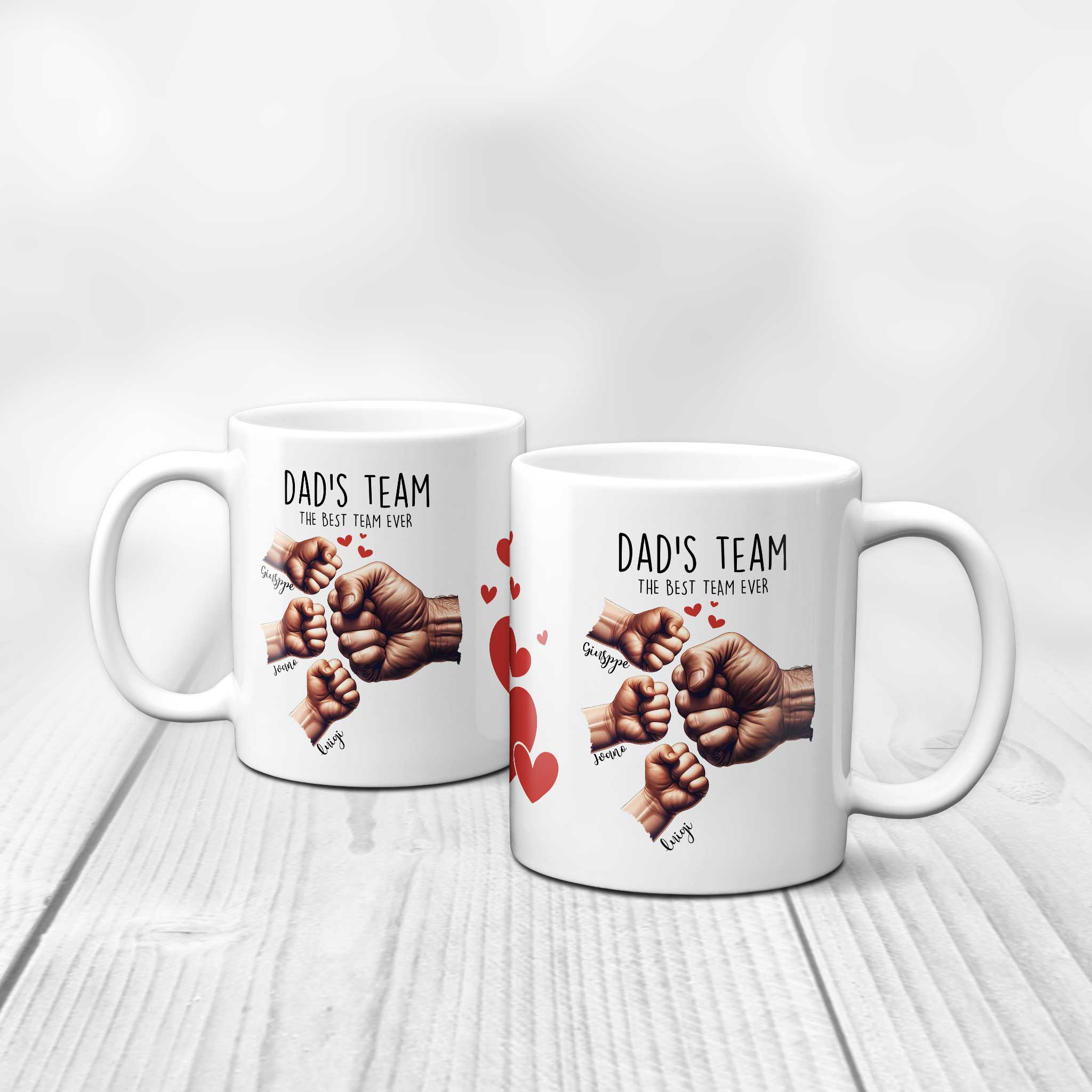 Tazza personalizzata "Dad's Team" – Il miglior team di sempre!