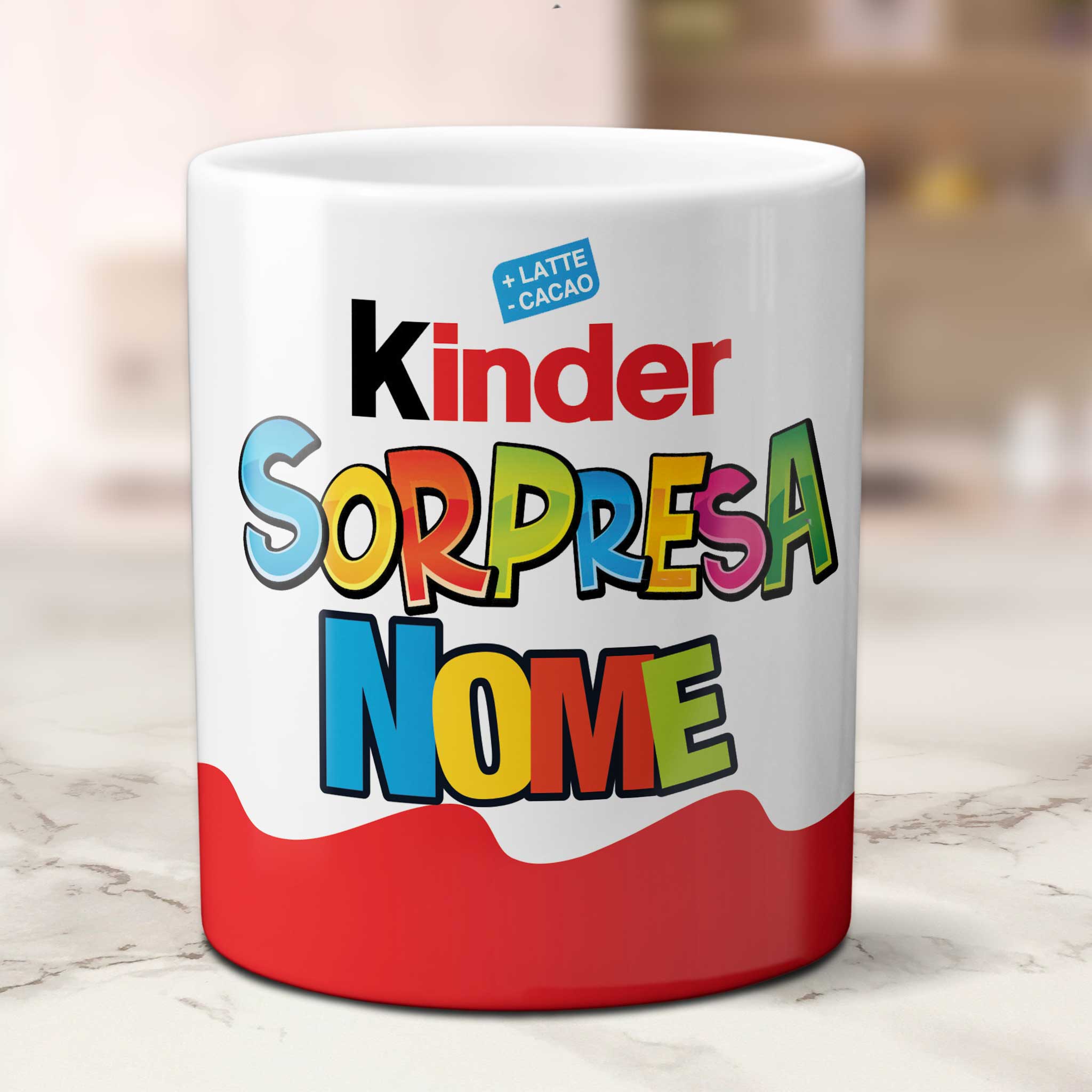 Tazza Personalizzata "Kinder Sorpresa" – L’alternativa perfetta all'uovo di Pasqua!