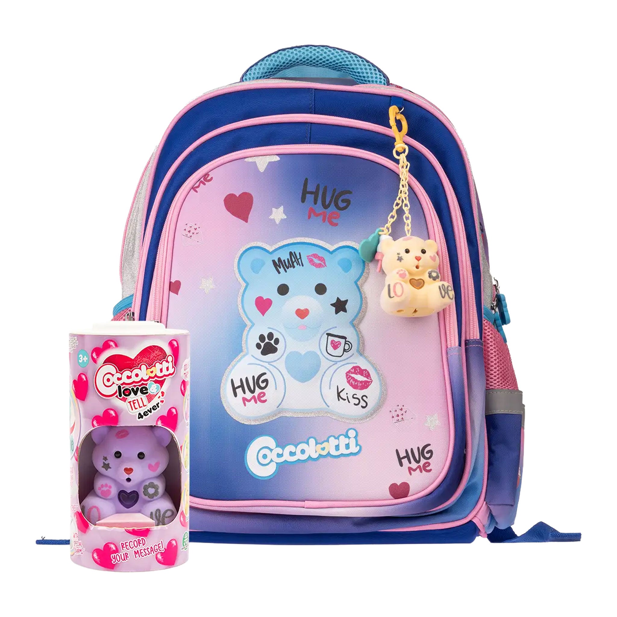 Zaino scuola Coccolotti Love Azzurro con Coccolotto omaggio