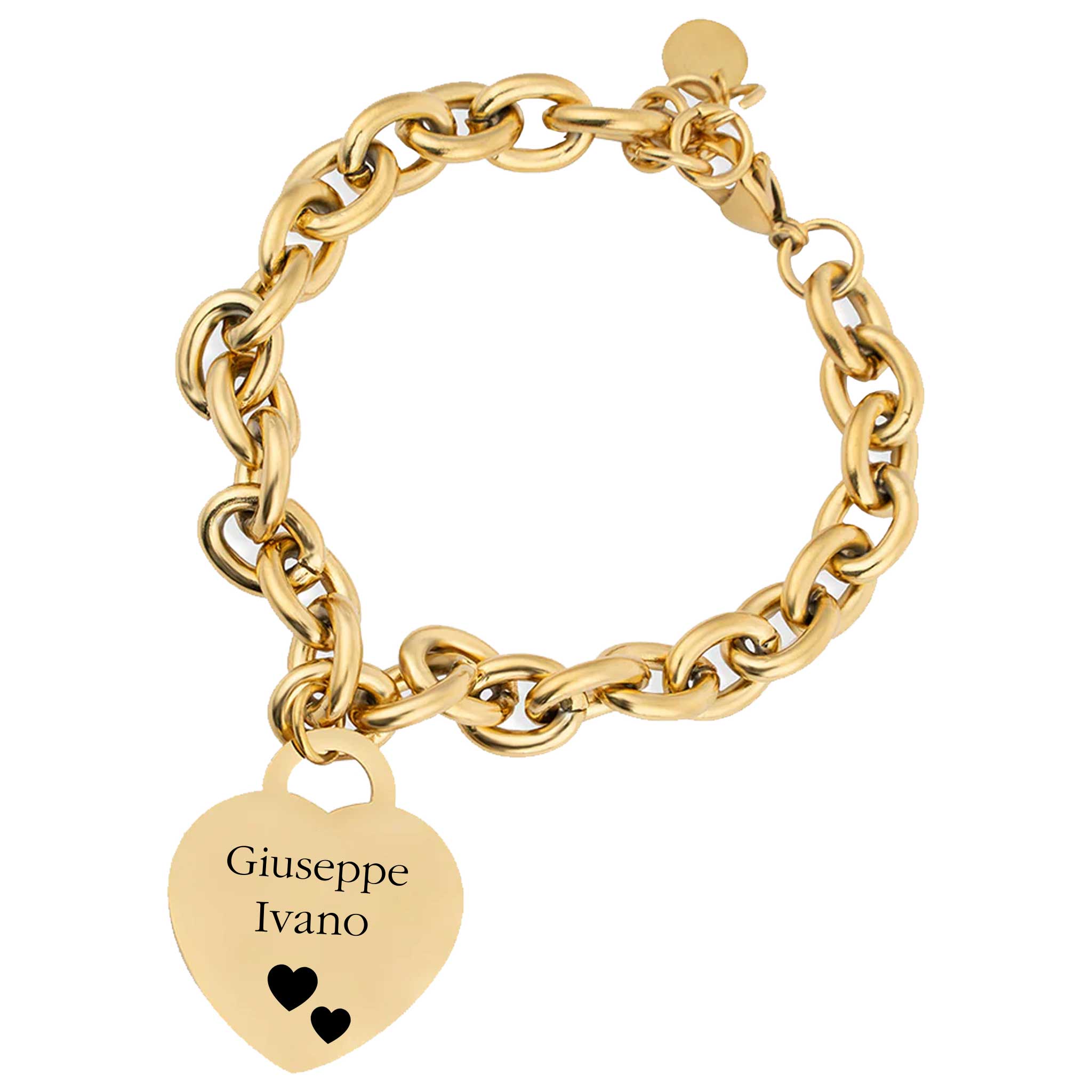 Bracciale con Ciondolo a Cuore – Personalizzabile 💖