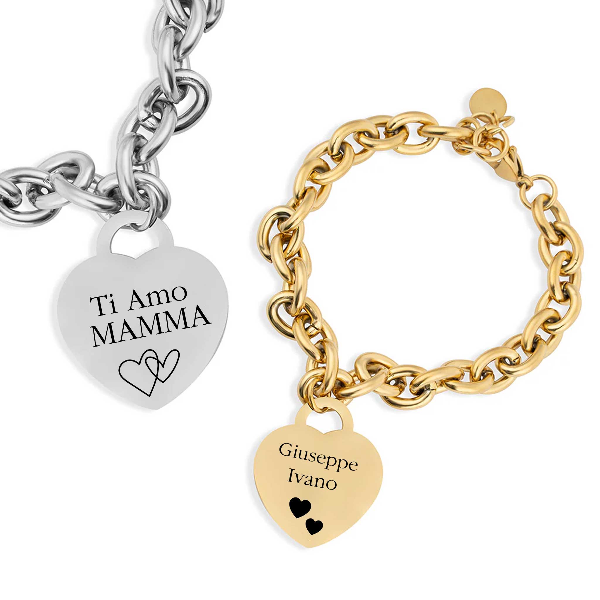 Bracciale con Ciondolo a Cuore – Personalizzabile 💖