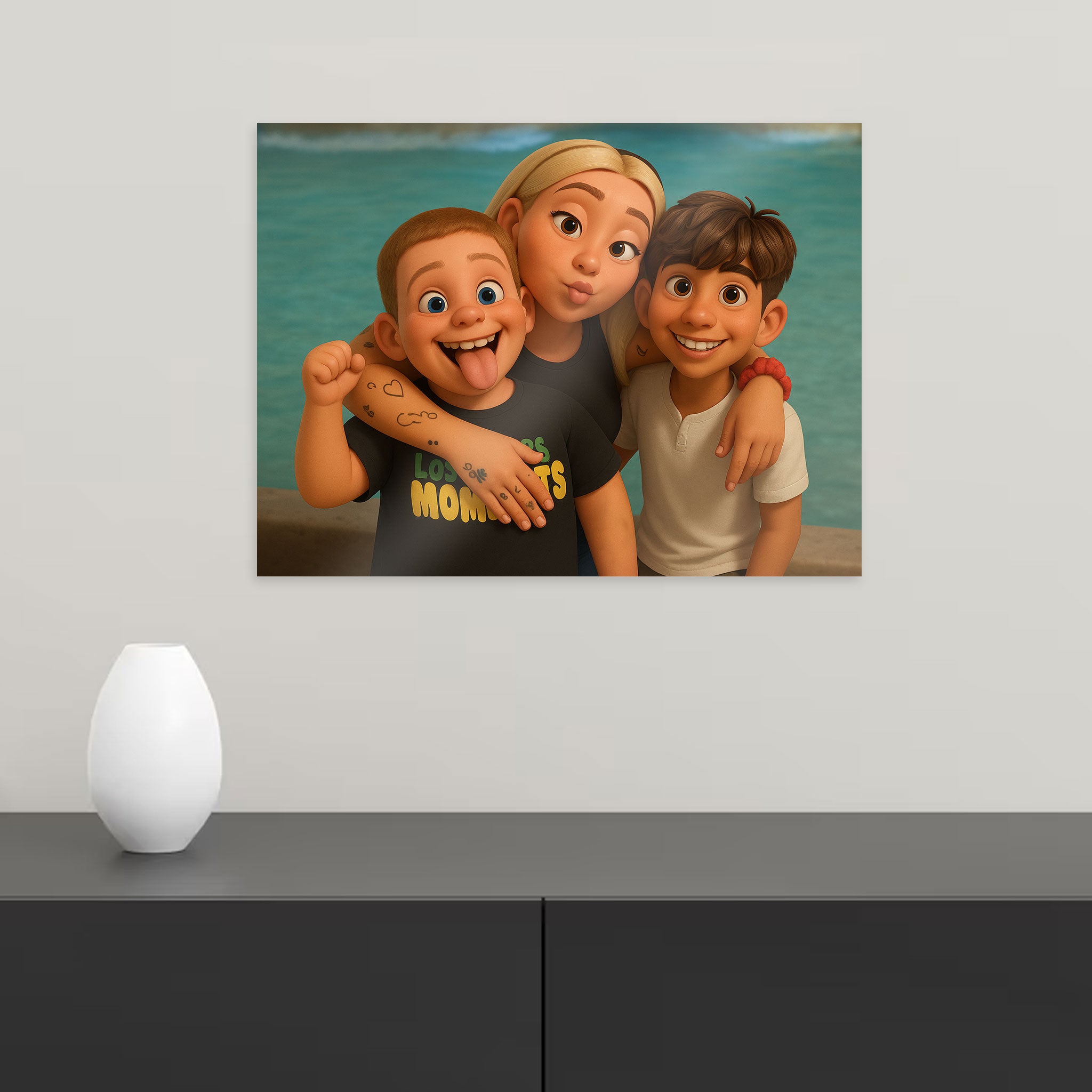 🌸 Cornice in Alluminio con Stampa Cartoon 3D – Speciale Festa della Mamma 🌸