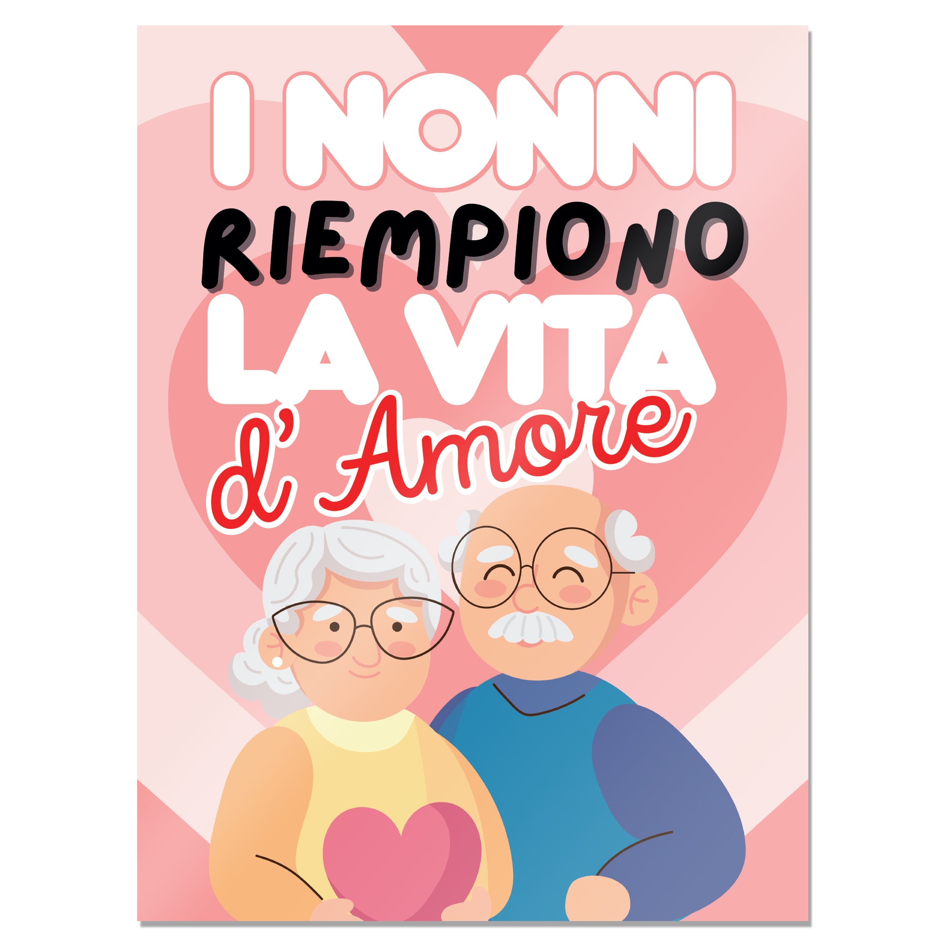 Lastra in Alluminio “I nonni riempiono la vita d'amore"
