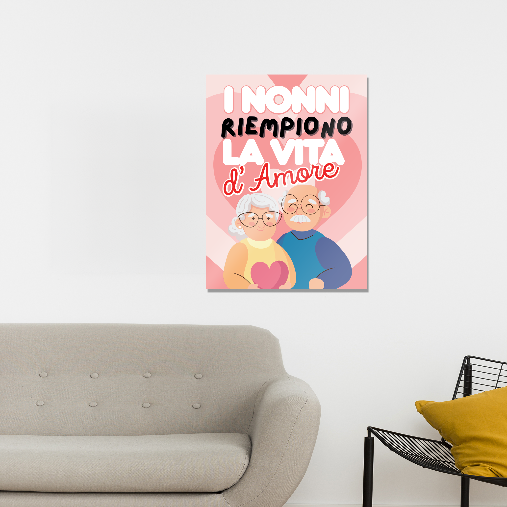 Lastra in Alluminio “I nonni riempiono la vita d'amore"