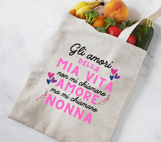 Shopper in cotone personalizzata – Idea regalo per la Festa dei Nonni