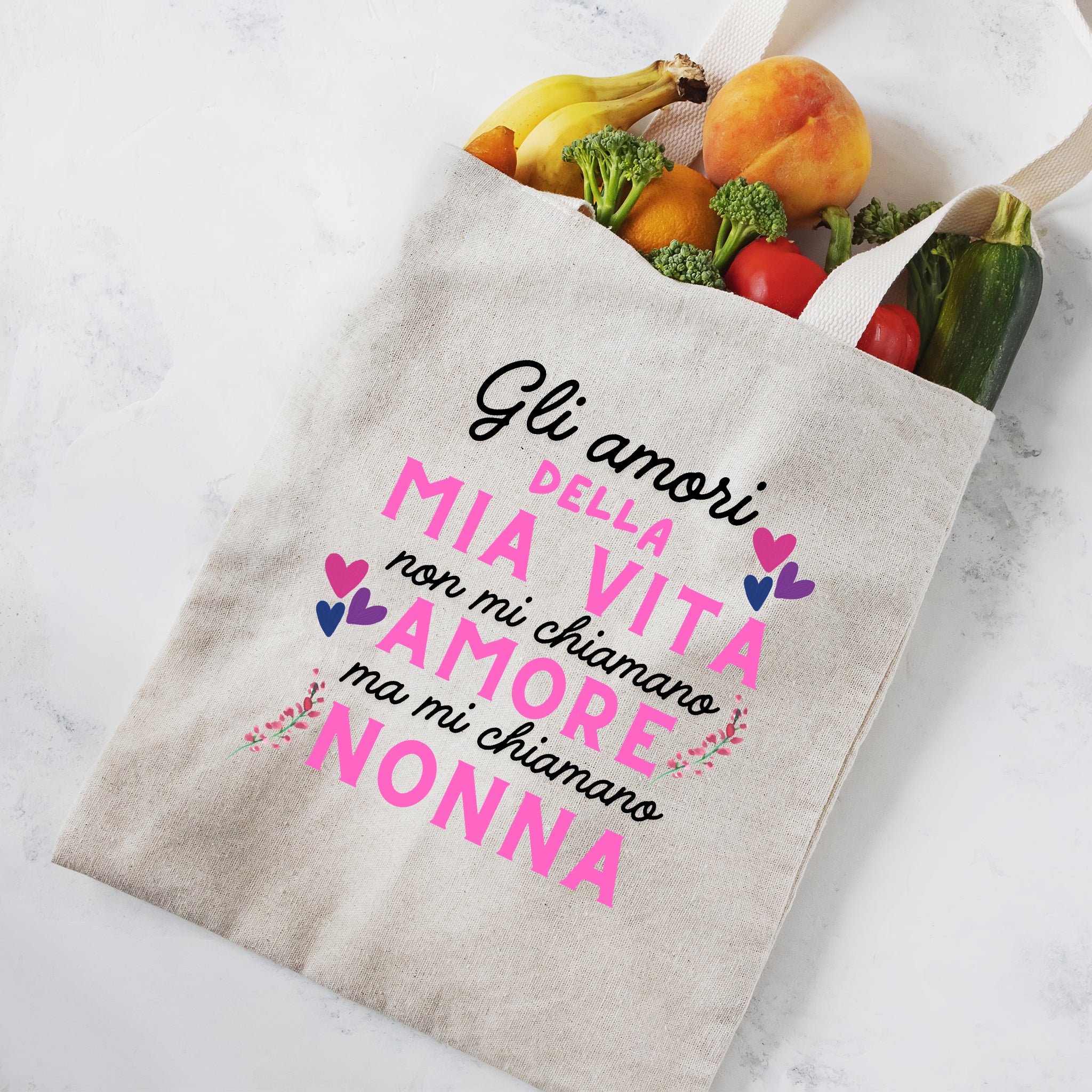 Shopper in cotone personalizzata – Idea regalo per la Festa dei Nonni