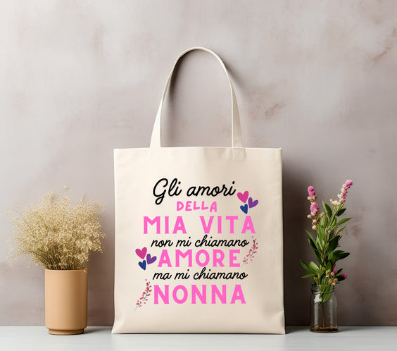 Shopper in cotone personalizzata – Idea regalo per la Festa dei Nonni