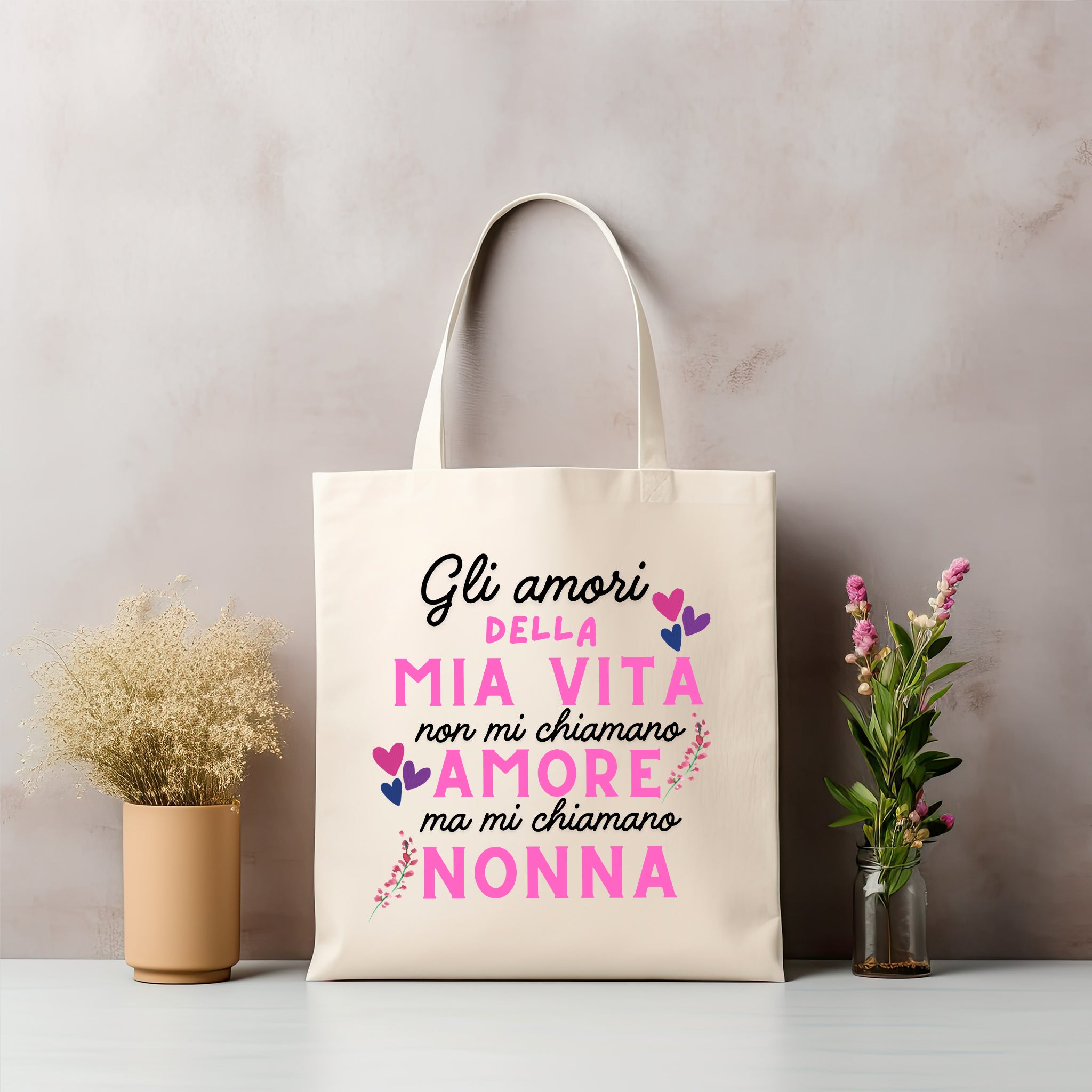 Shopper in cotone personalizzata – Idea regalo per la Festa dei Nonni